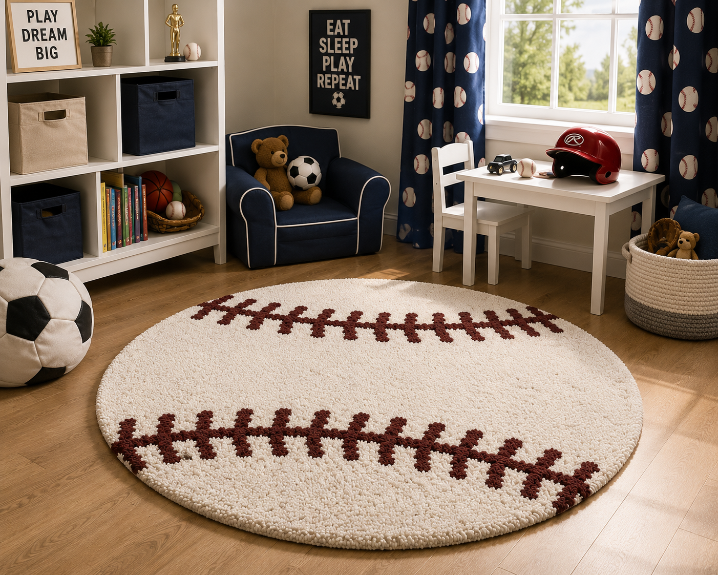 LAYANCA Baseball Rug