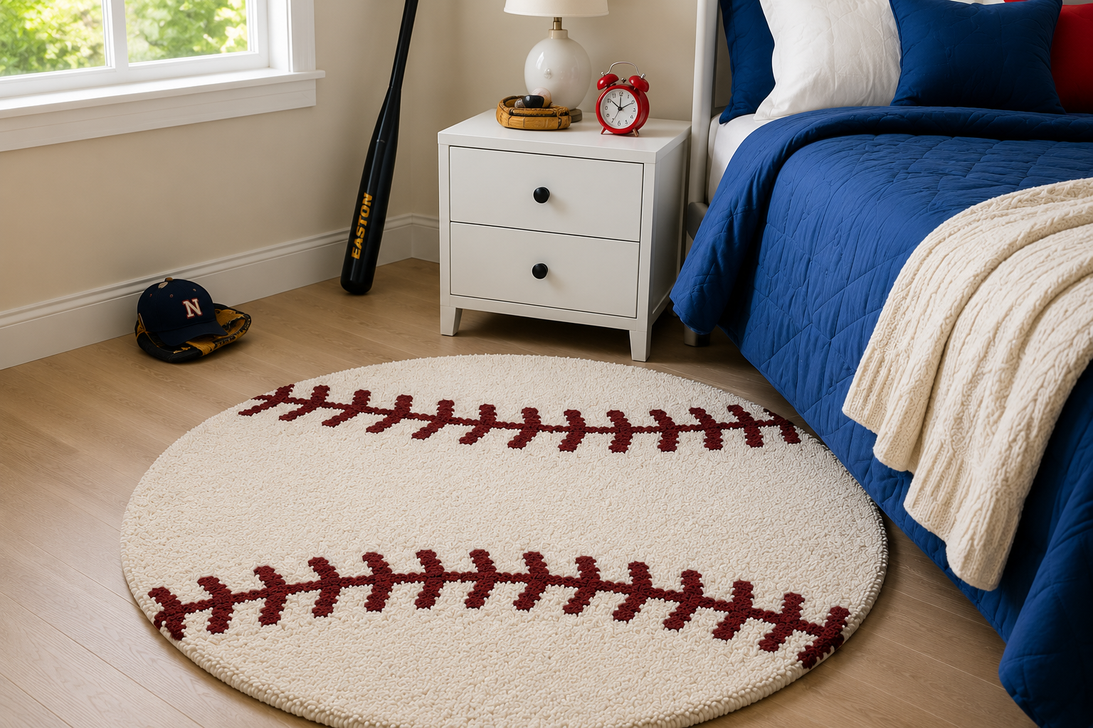 LAYANCA Baseball Rug