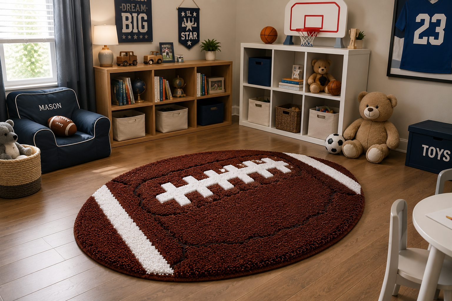 LAYANCA Football Rug