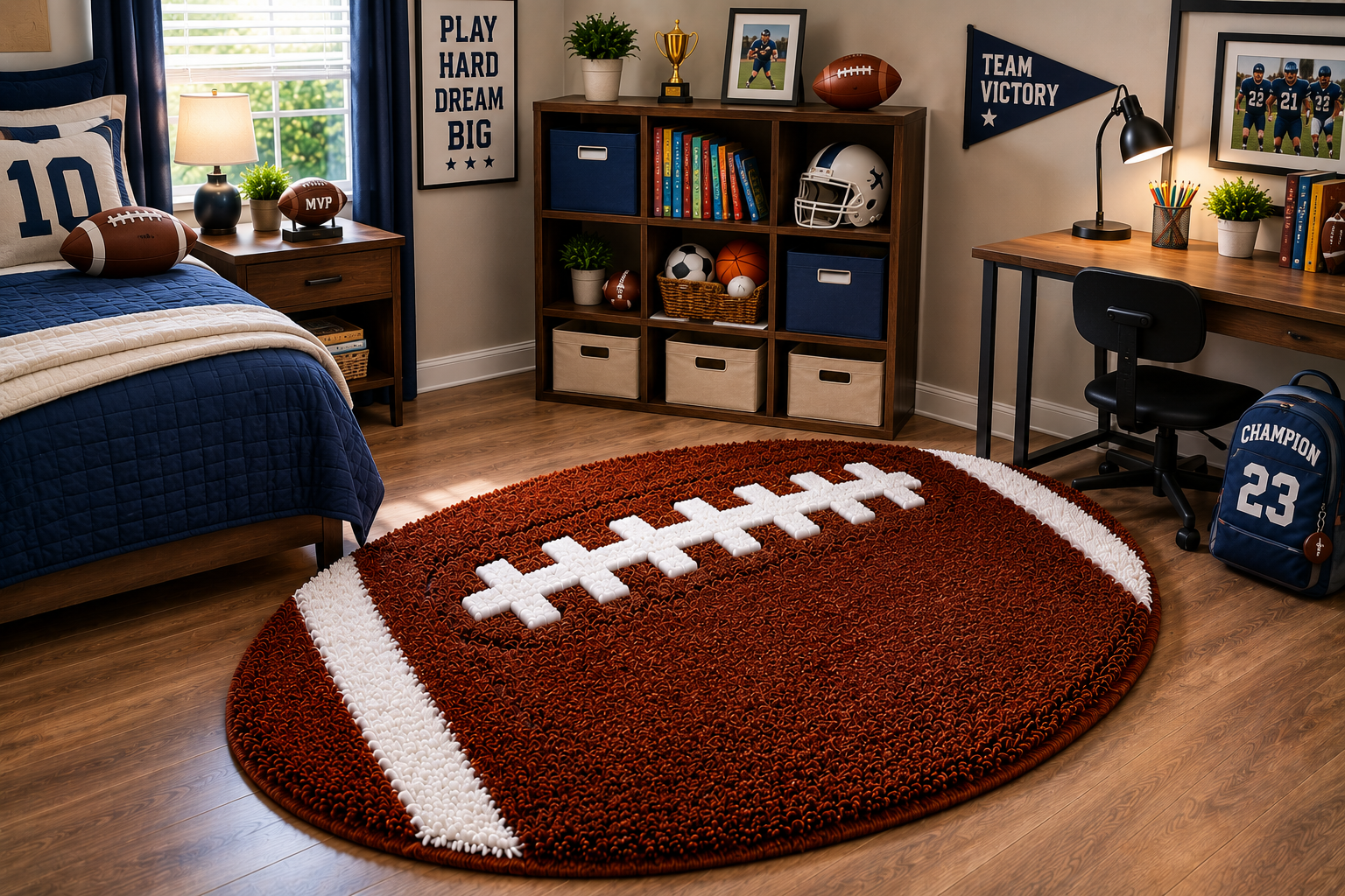 LAYANCA Football Rug